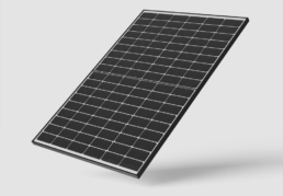 Aleo solar module in front of white background